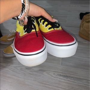 Platform colorful vans.